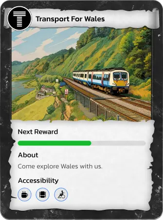 Explore Wales and collect the Transport for Wales (TfW) loyalty card